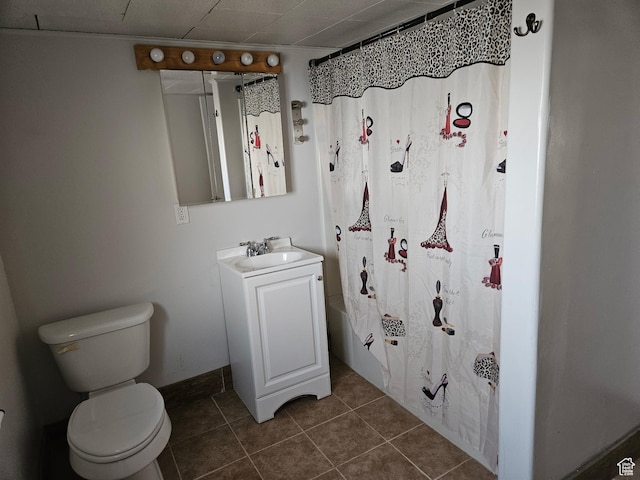 182 W 5000 S Unit B, Washington Terrace, UT 84405 - bathroom featuring tile patterned floors, vanity, toilet, and baseboards