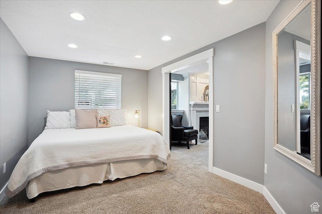 1380 Angel Crest Way, Kaysville, UT 84037 - bedroom featuring multiple windows, baseboards, recessed lighting, and light carpet