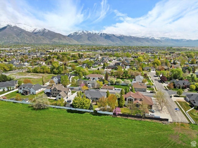 1380 Angel Crest Way, Kaysville, UT 84037 - birds eye view of property with a mountain view and a residential view