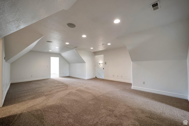 10252 S 3570 W, South Jordan, UT 84095 - additional living space featuring baseboards, recessed lighting, carpet, and vaulted ceiling