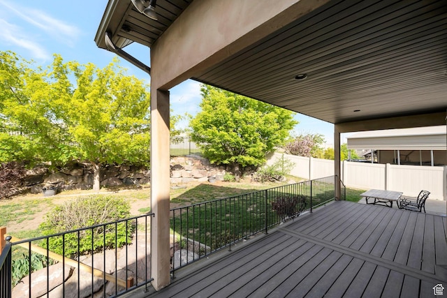 10252 S 3570 W, South Jordan, UT 84095 - deck with a lawn and a fenced backyard
