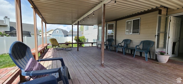 4616 S 3720 W, West Valley City, UT 84120 - wooden deck with a fenced backyard