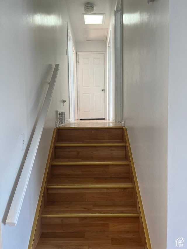 4616 S 3720 W, West Valley City, UT 84120 - staircase featuring wood finished floors