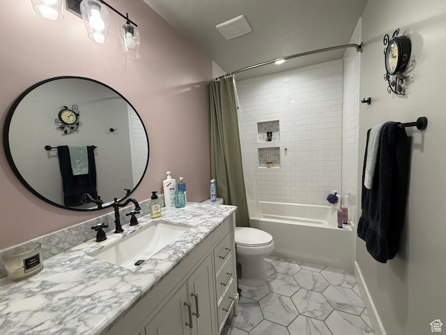 379 W 400 N Unit 7, Bountiful, UT 84010 - bathroom featuring toilet, tile patterned floors, shower / bath combo, and vanity