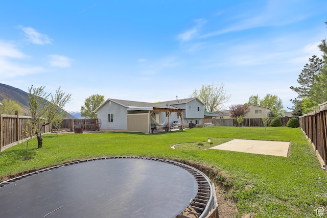 2627 E 1680 S, Spanish Fork, UT 84660 - view of yard with a fenced backyard, a pergola, and a patio area