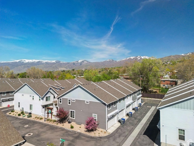 aerial view featuring a mountain view