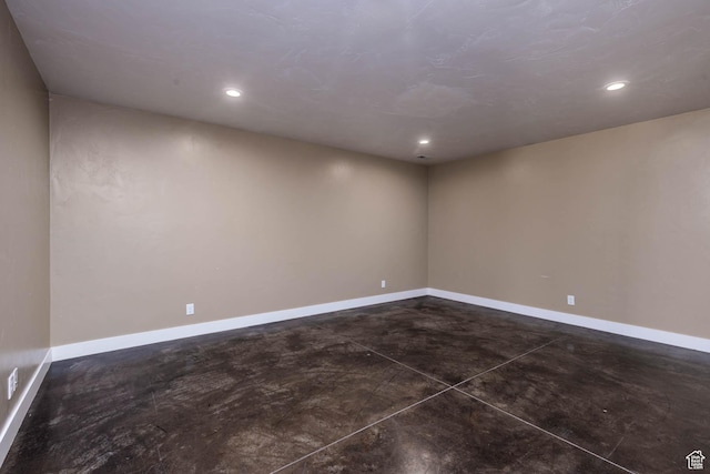 167 E 300 S, Salina, UT 84654 - unfurnished room with concrete flooring, baseboards, and recessed lighting