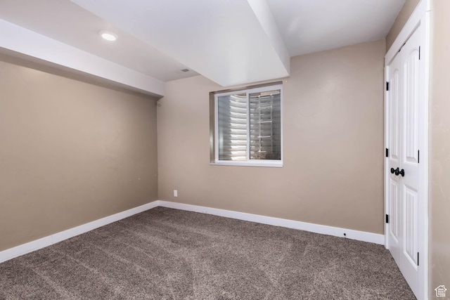 167 E 300 S, Salina, UT 84654 - additional living space with dark carpet, baseboards, and recessed lighting