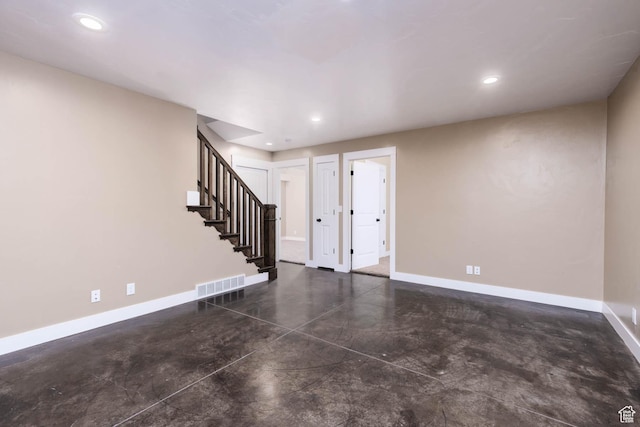 167 E 300 S, Salina, UT 84654 - entryway with concrete floors, stairs, baseboards, and recessed lighting