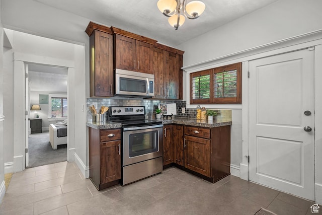 447 E Westminster Ave S, Salt Lake City, UT 84115 - kitchen with stainless steel appliances, backsplash, plenty of natural light, and baseboards
