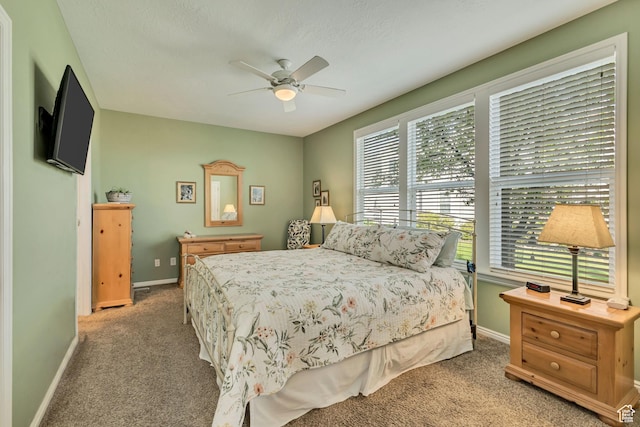 4352 W Degray Dr S, South Jordan, UT 84009 - bedroom with a ceiling fan, light carpet, and baseboards