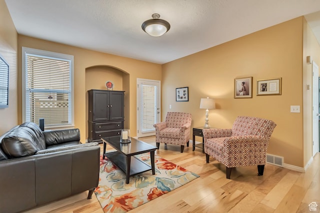 4352 W Degray Dr S, South Jordan, UT 84009 - living area with visible vents, light wood-type flooring, and baseboards