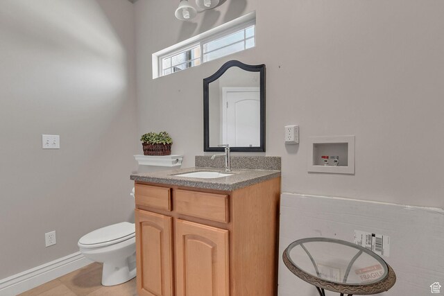6861 S Triumph Ln, West Jordan, UT 84084 - half bathroom featuring vanity and toilet