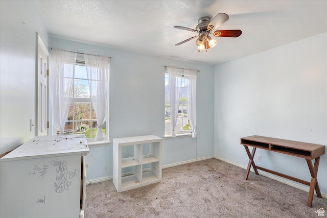799 Country Club Dr, Stansbury Park, UT 84074 - interior space featuring carpet flooring, ceiling fan, and baseboards