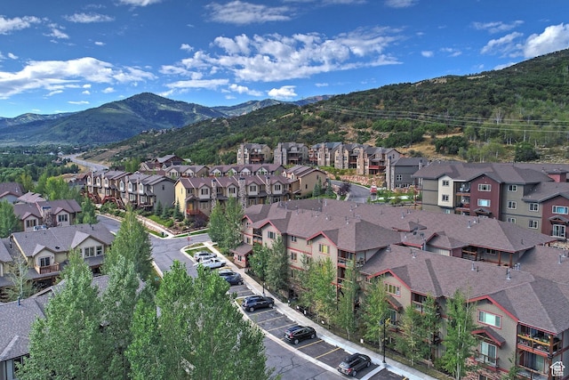 5519 N Lillehammer Ln Unit 1201, Park City, UT 84098 - aerial view featuring a mountain view and a residential view