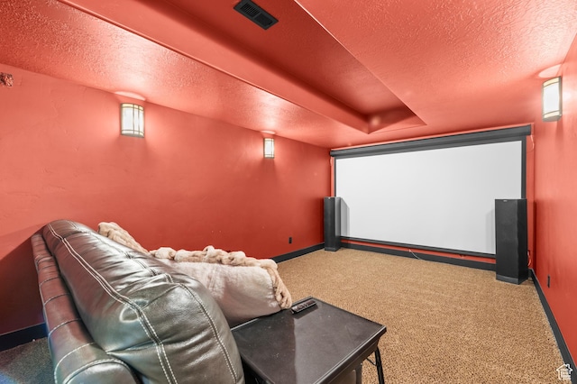 2277 W 900 N, Lehi, UT 84043 - carpeted home theater room with a textured ceiling, visible vents, and baseboards