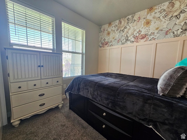 1013 W 90 S, Spanish Fork, UT 84660 - carpeted bedroom featuring wallpapered walls, a wainscoted wall, and a decorative wall