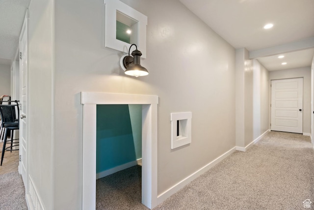 1013 W 90 S, Spanish Fork, UT 84660 - hallway with carpet, baseboards, and recessed lighting