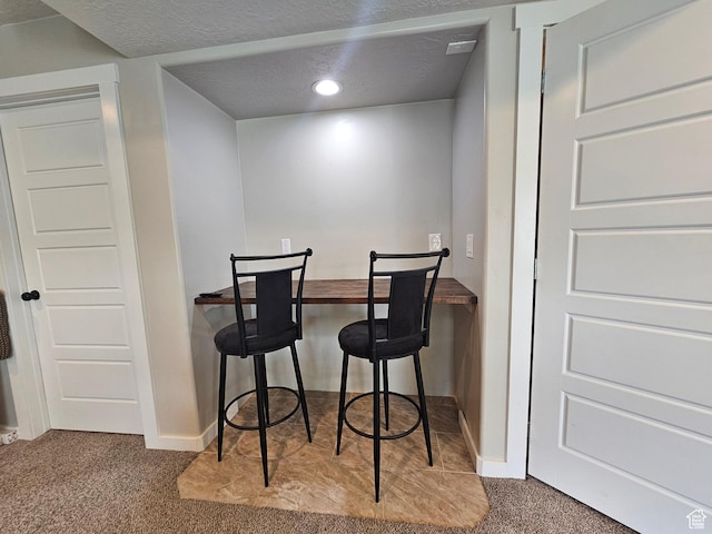 1013 W 90 S, Spanish Fork, UT 84660 - dining space with carpet flooring, baseboards, a textured ceiling, and recessed lighting