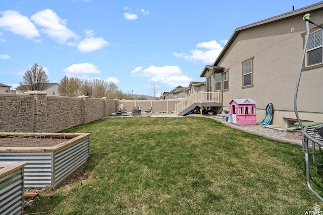 1013 W 90 S, Spanish Fork, UT 84660 - view of yard with a vegetable garden, a patio, and stairs