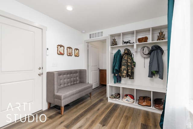 442 E Depot St Unit 107, Clearfield, UT 84015 - mudroom featuring visible vents, wood finished floors, and recessed lighting