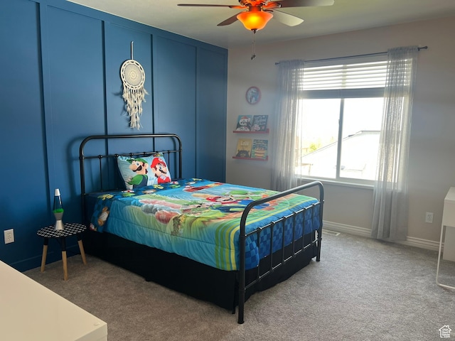 1307 E Brandy Ln S, Tooele, UT 84074 - carpeted bedroom featuring a ceiling fan and baseboards
