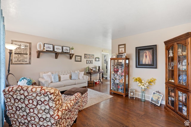 5036 W Cedar Point Peak Dr, Riverton, UT 84096 - living area with wood finished floors and baseboards
