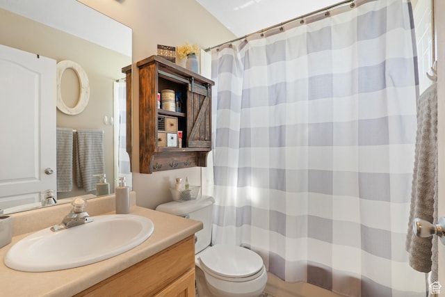 5036 W Cedar Point Peak Dr, Riverton, UT 84096 - full bath featuring vanity, toilet, and a shower with curtain