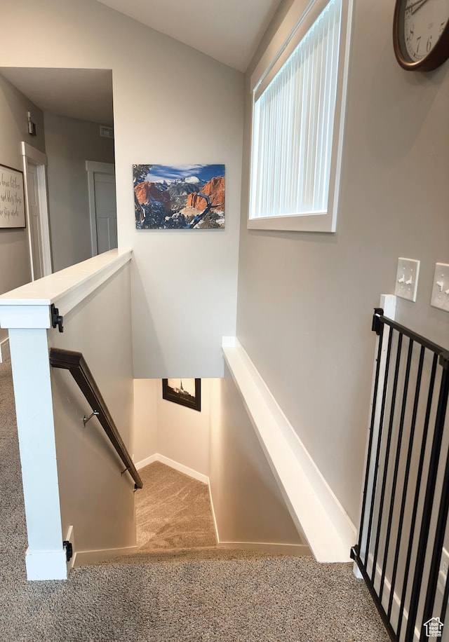2743 W Lacewood Dr S, Taylorsville, UT 84129 - stairway featuring carpet and baseboards