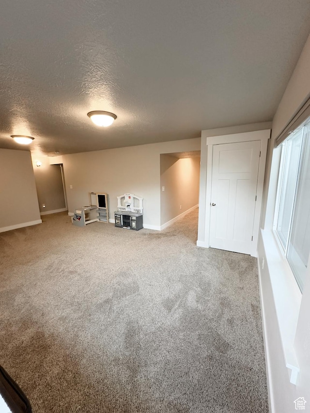 2743 W Lacewood Dr S, Taylorsville, UT 84129 - interior space featuring carpet, a textured ceiling, and baseboards