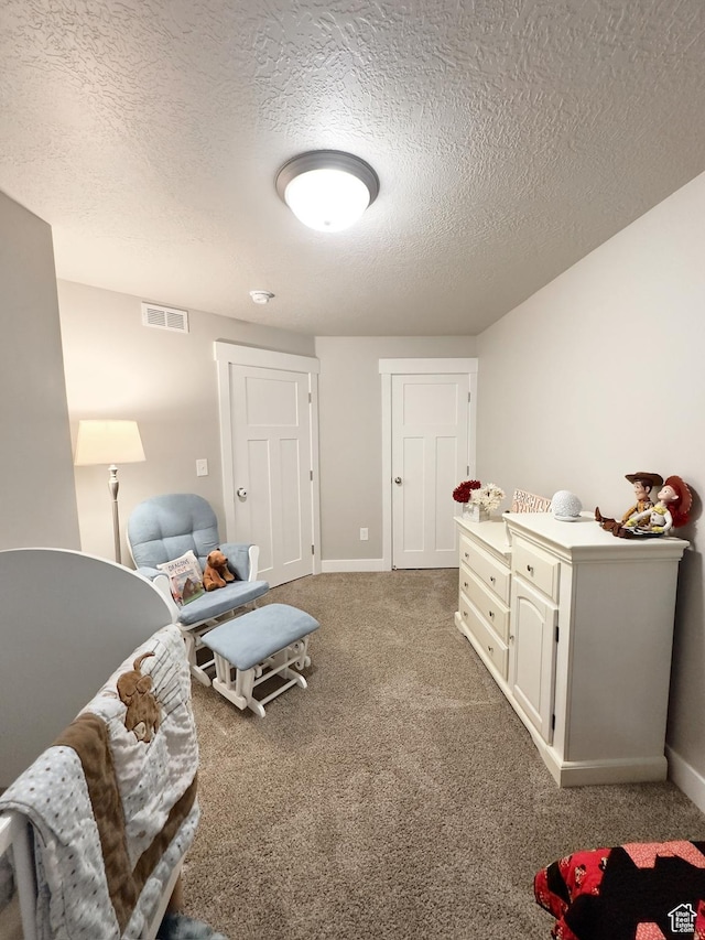 2743 W Lacewood Dr S, Taylorsville, UT 84129 - interior space featuring baseboards, visible vents, a textured ceiling, and carpet
