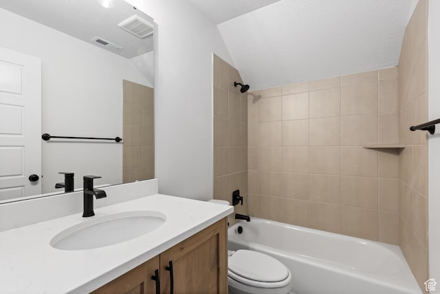 1107 S 4475 W, West Point, UT 84015 - full bath with vanity, vaulted ceiling, and shower / bath combination