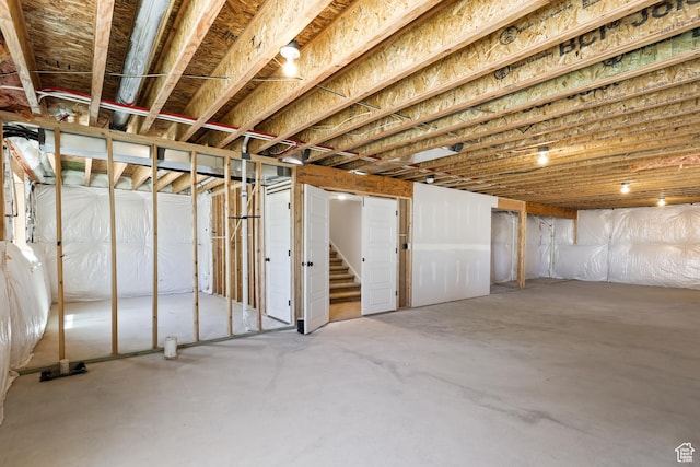 1107 S 4475 W, West Point, UT 84015 - unfinished below grade area with stairway
