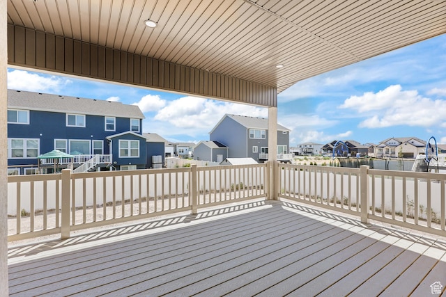 1107 S 4475 W, West Point, UT 84015 - wooden deck with a residential view