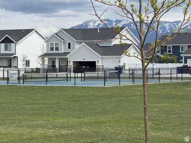 1107 S 4475 W, West Point, UT 84015 - view of tennis court with a mountain view