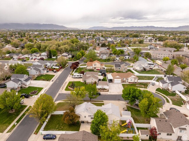 1608 W 8470 S, West Jordan, UT 84088 - birds eye view of property featuring a mountain view and a residential view