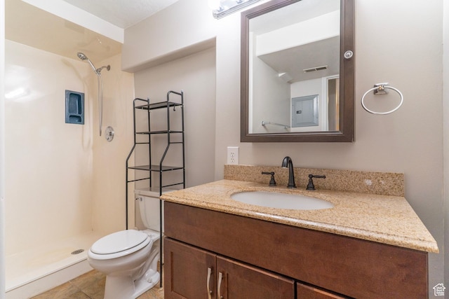 1608 W 8470 S, West Jordan, UT 84088 - full bathroom with toilet, visible vents, a shower stall, and vanity