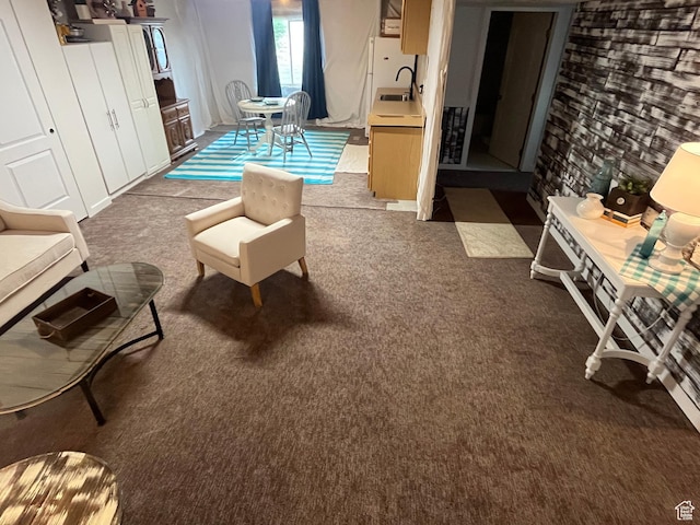 864 E 180 N, Salem, UT 84653 - carpeted living room featuring a sink