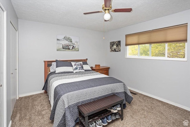 33 S Benchview Dr E, Tooele, UT 84074 - carpeted bedroom with baseboards, ceiling fan, and a textured ceiling