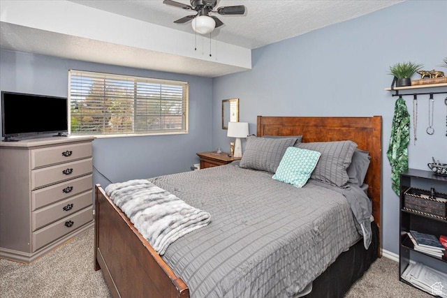 33 S Benchview Dr E, Tooele, UT 84074 - bedroom with ceiling fan, a textured ceiling, and light colored carpet