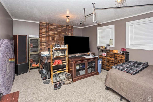 33 S Benchview Dr E, Tooele, UT 84074 - carpeted bedroom featuring crown molding and a textured ceiling