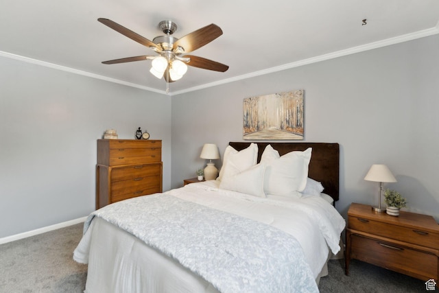 981 N 1300 W, Salt Lake City, UT 84116 - carpeted bedroom featuring baseboards, ornamental molding, and ceiling fan