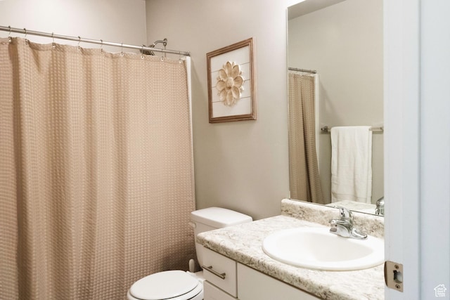 5229 W Armada Way, Herriman, UT 84096 - full bathroom with vanity, a shower with shower curtain, and toilet