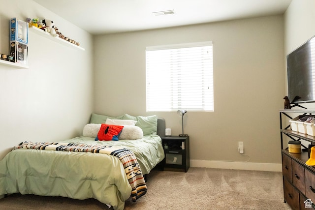 5229 W Armada Way, Herriman, UT 84096 - bedroom with visible vents, baseboards, and light colored carpet