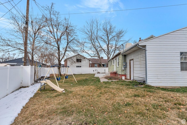 314 Harvard Cir, American Fork, UT 84003 - view of yard featuring a fenced backyard and a playground