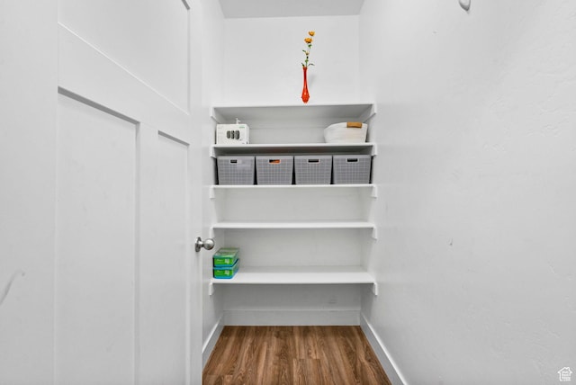 7465 N Cottage Ln, Eagle Mountain, UT 84005 - walk in closet featuring wood finished floors