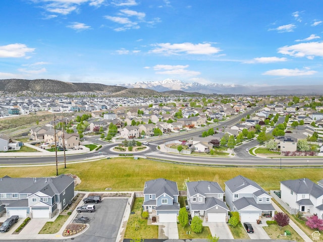 7465 N Cottage Ln, Eagle Mountain, UT 84005 - birds eye view of property featuring a residential view and a mountain view