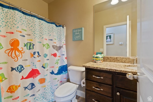 430 N 3450 W, Hurricane, UT 84737 - bathroom featuring vanity, toilet, and curtained shower