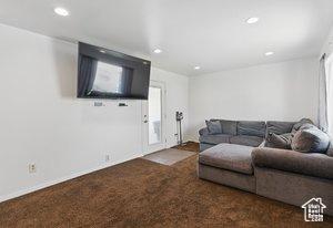 5511 S 4170 W, Salt Lake City, UT 84118 - living room with carpet flooring and recessed lighting