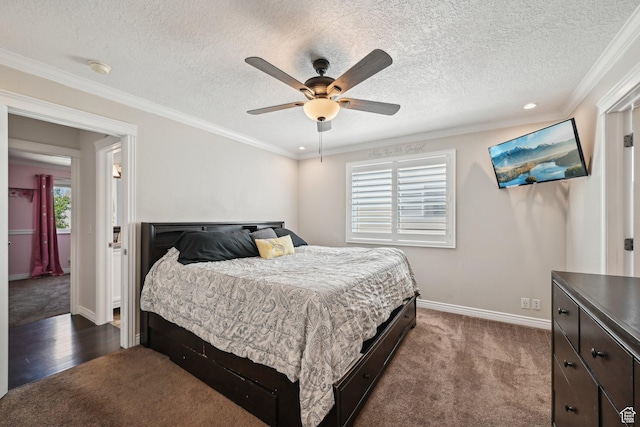 8551 S Laurel Oak Dr W, West Jordan, UT 84081 - bedroom featuring baseboards, multiple windows, and dark carpet